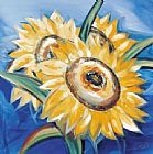 Alfred Gockel Bold Sunflowers painting